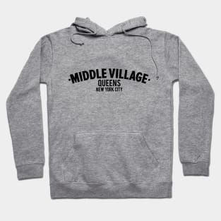 Middle Village Queens Logo - A Minimalist Tribute to Suburban Serenity Hoodie